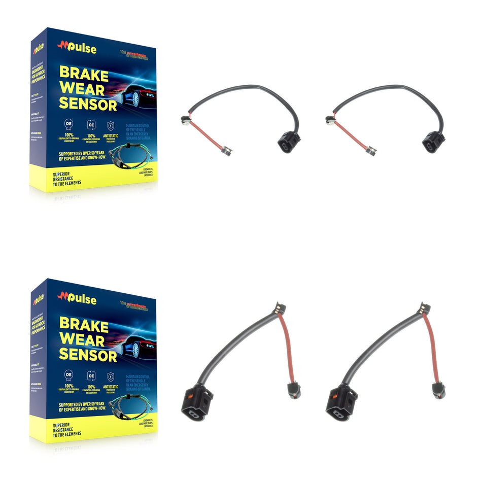 Front Rear Brake Pads Wear Sensor (4 Pack) For Porsche Taycan Panamera KSE-100179