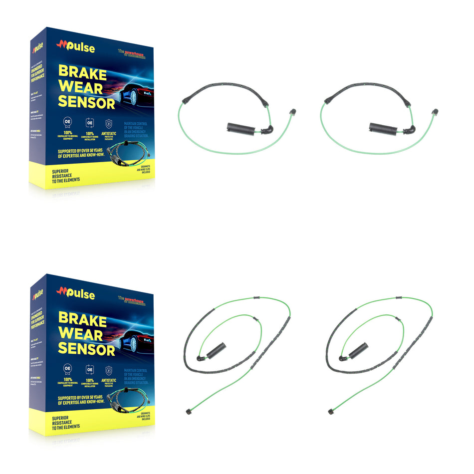 Front Rear Brake Pads Wear Sensor (4 Pack) For 2001-2006 BMW M3 3.2L KSE-100185