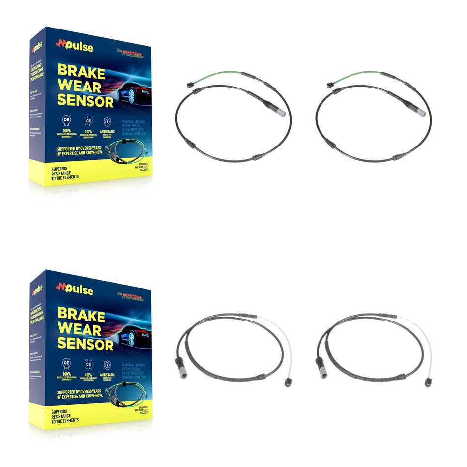 Front Rear Brake Pads Wear Sensor (4 Pack) For BMW X5 X6 KSE-100192