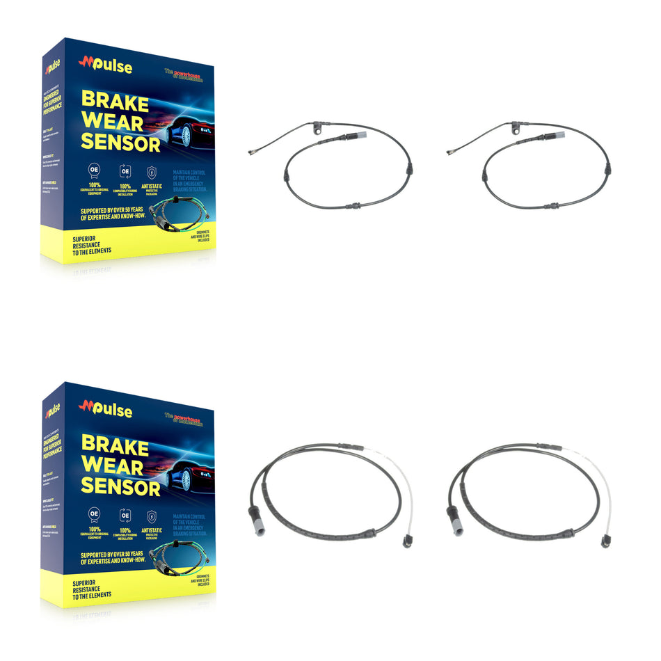 Front Rear Brake Pads Wear Sensor (4 Pack) For BMW X5 X6 KSE-100193