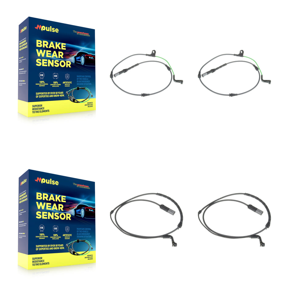 Front Rear Brake Pads Wear Sensor (4 Pack) For BMW X6 KSE-100194