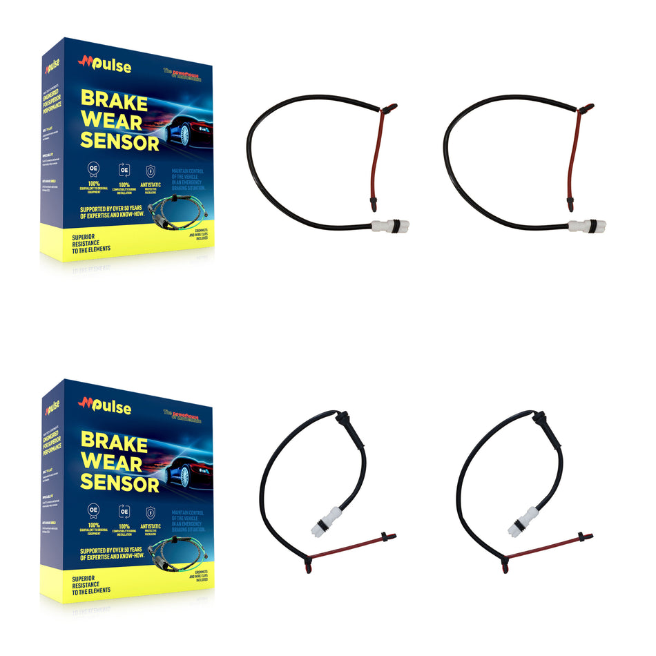 Front Rear Brake Pads Wear Sensor (4 Pack) For Porsche Boxster KSE-100197