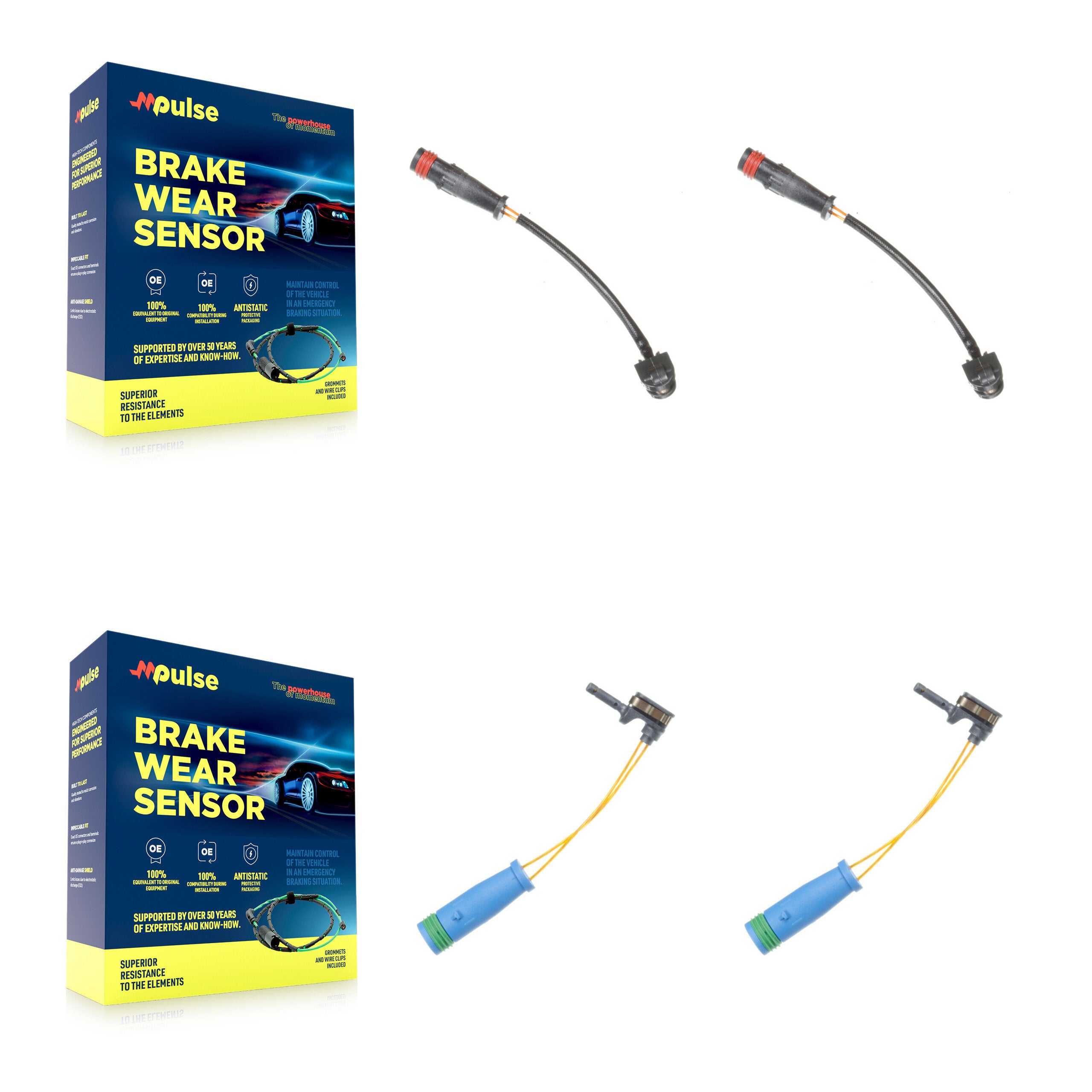 Front Rear Brake Pads Wear Sensor (4 Pack) For Mercedes-Benz G63 AMG E63 S GLC63 GT 53 KSE-100201