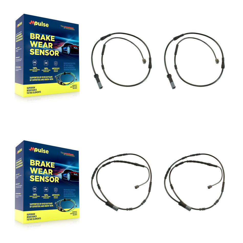 Front Rear Brake Pads Wear Sensor (4 Pack) For 2015-2020 BMW i8 KSE-100205