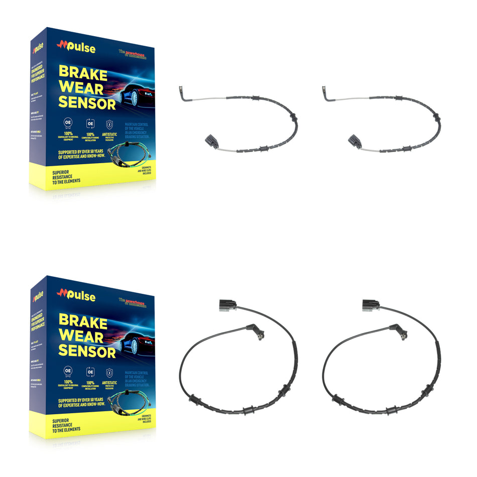 Front Rear Brake Pads Wear Sensor (4 Pack) For Jaguar XF XJ XFR XKR XFR-S XJR KSE-100208
