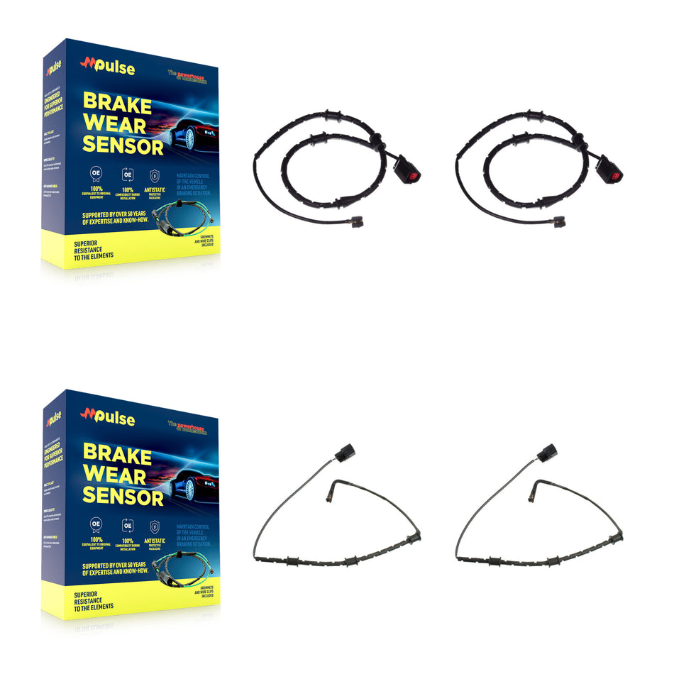 Front Rear Brake Pads Wear Sensor (4 Pack) For Jaguar XJ KSE-100210
