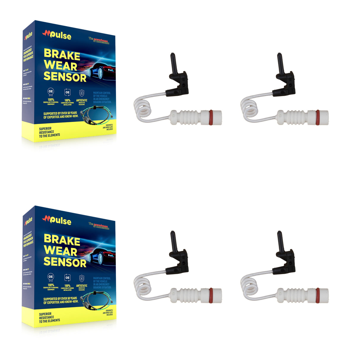 Front Rear Brake Pads Wear Sensor (4 Pack) For Mercedes-Benz ML500 ML430 ML55 AMG KSE-100218