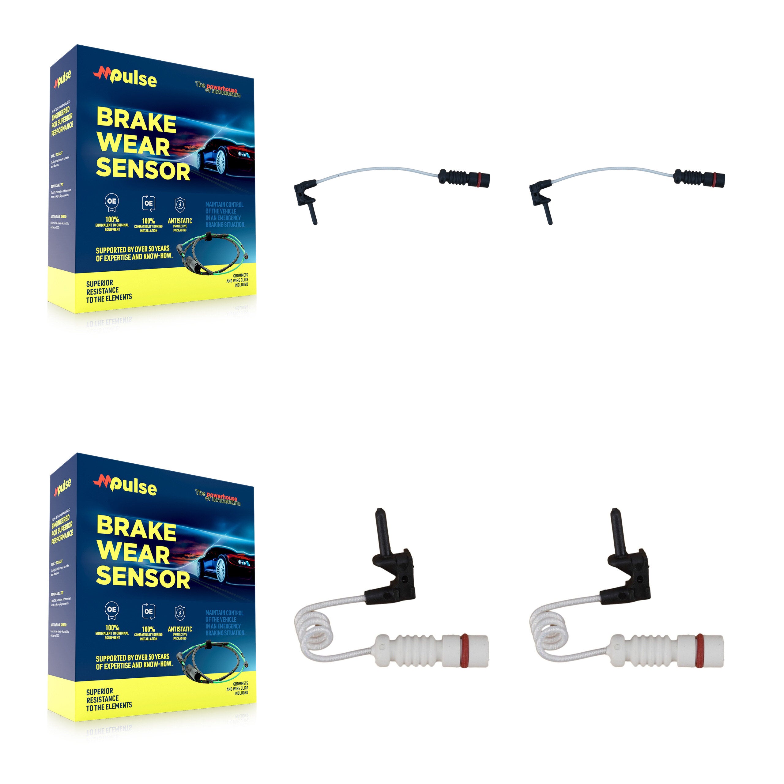 Front Rear Brake Pads Wear Sensor (4 Pack) For Mercedes-Benz ML500 ML55 AMG KSE-100219