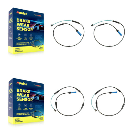 Front Rear Brake Pads Wear Sensor (4 Pack) For BMW 530i xDrive 540i 750i M550i M5 M850i KSE-100225