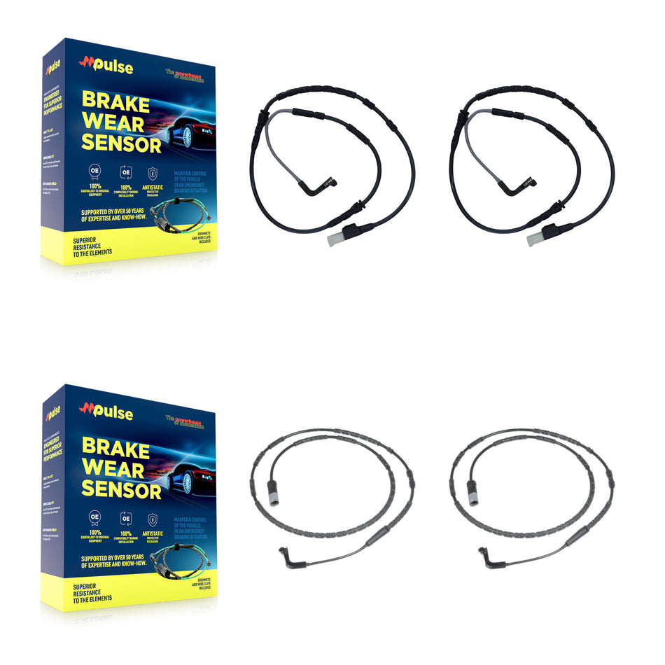 Front Rear Brake Pads Wear Sensor (4 Pack) For BMW Z4 KSE-100231