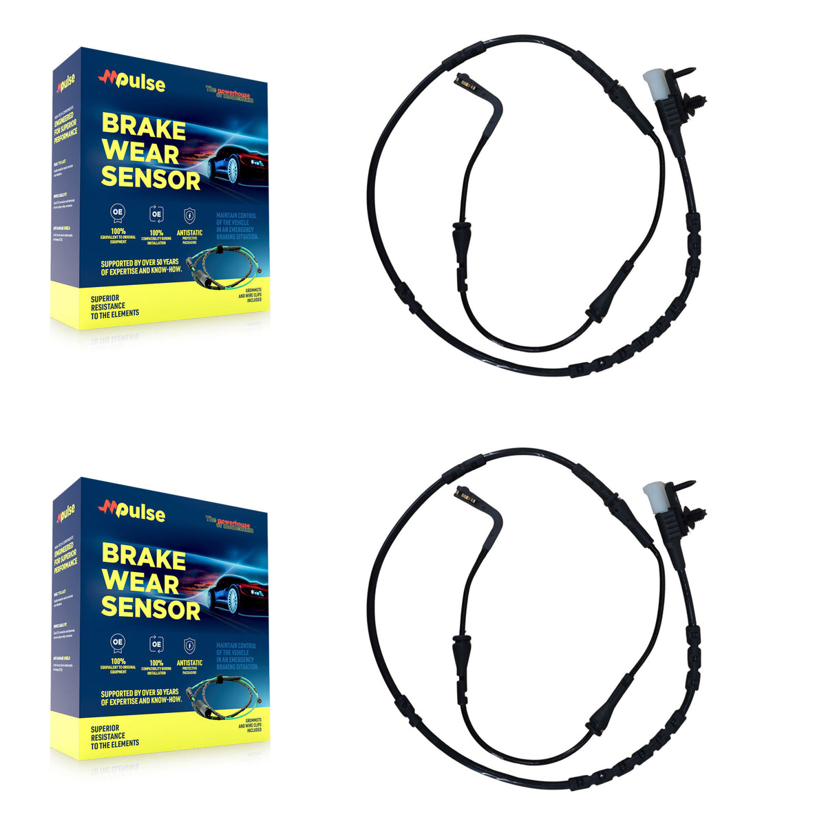 Rear Brake Pads Wear Sensor (2 Pack) For Jaguar F-Pace Land Rover Range Velar KSE-100253