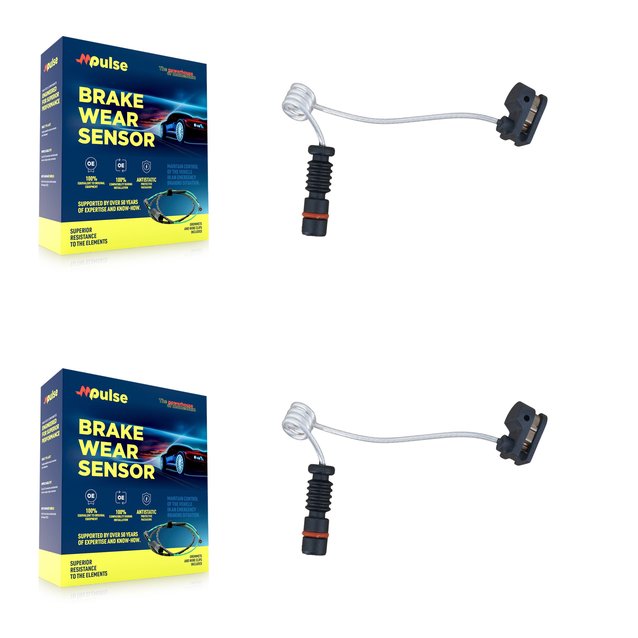 Rear Brake Pads Wear Sensor (2 Pack) For Dodge Sprinter 2500 3500 2.7L KSE-100276