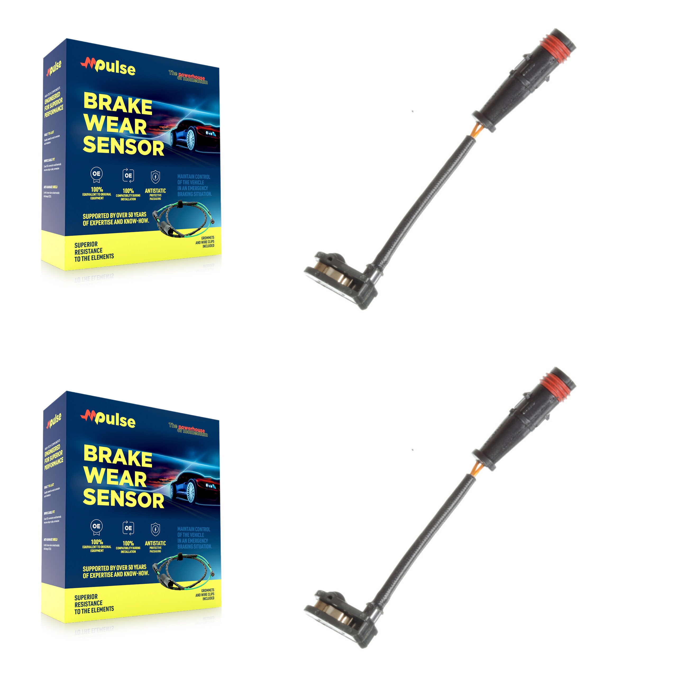 Rear Brake Pads Wear Sensor (2 Pack) For Mercedes-Benz Sprinter 2500 3500 ML350 Dodge G63 KSE-100290