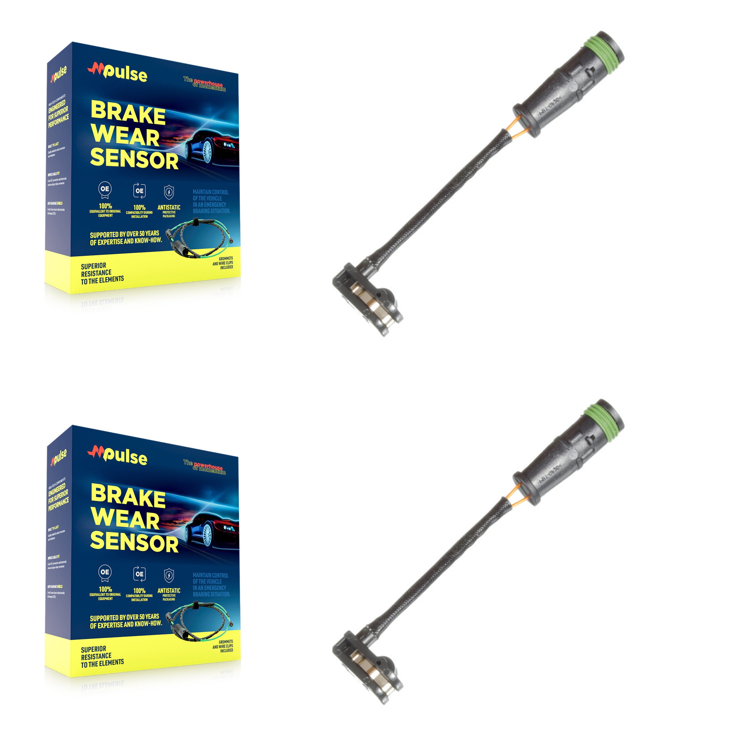 Rear Brake Pads Wear Sensor (2 Pack) For Mercedes-Benz Metris Freightliner Sprinter 3500 KSE-100291