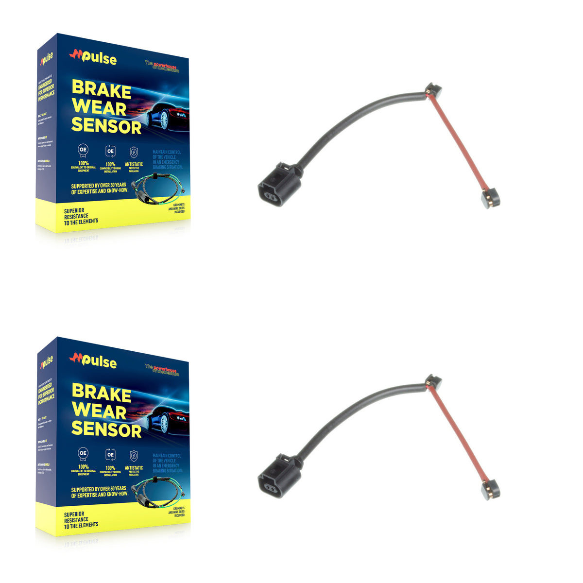 Rear Brake Pads Wear Sensor (2 Pack) For Porsche 718 Cayman Boxster KSE-100302