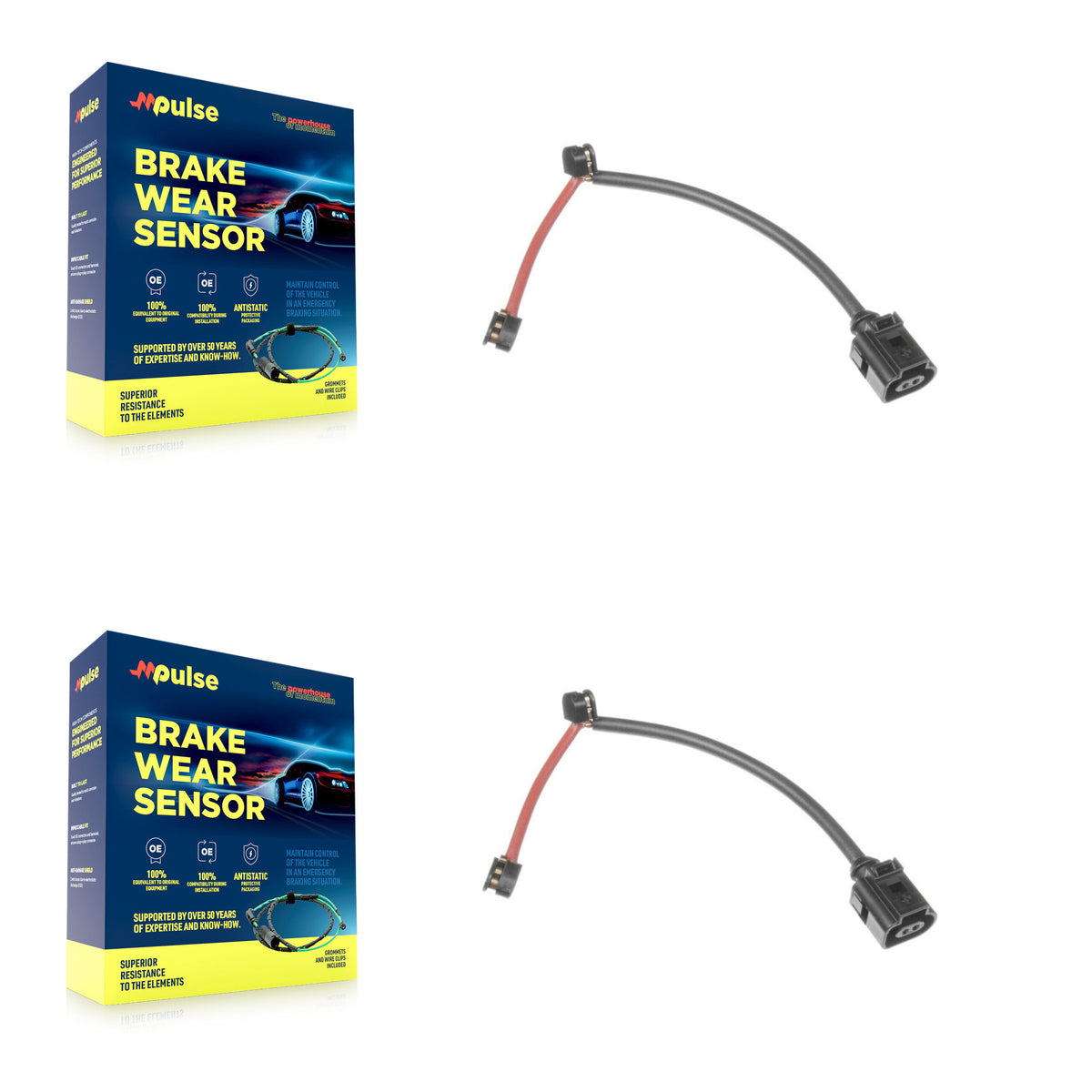 Rear Brake Pads Wear Sensor (2 Pack) For Porsche 911 718 Cayman Spyder 918 KSE-100303