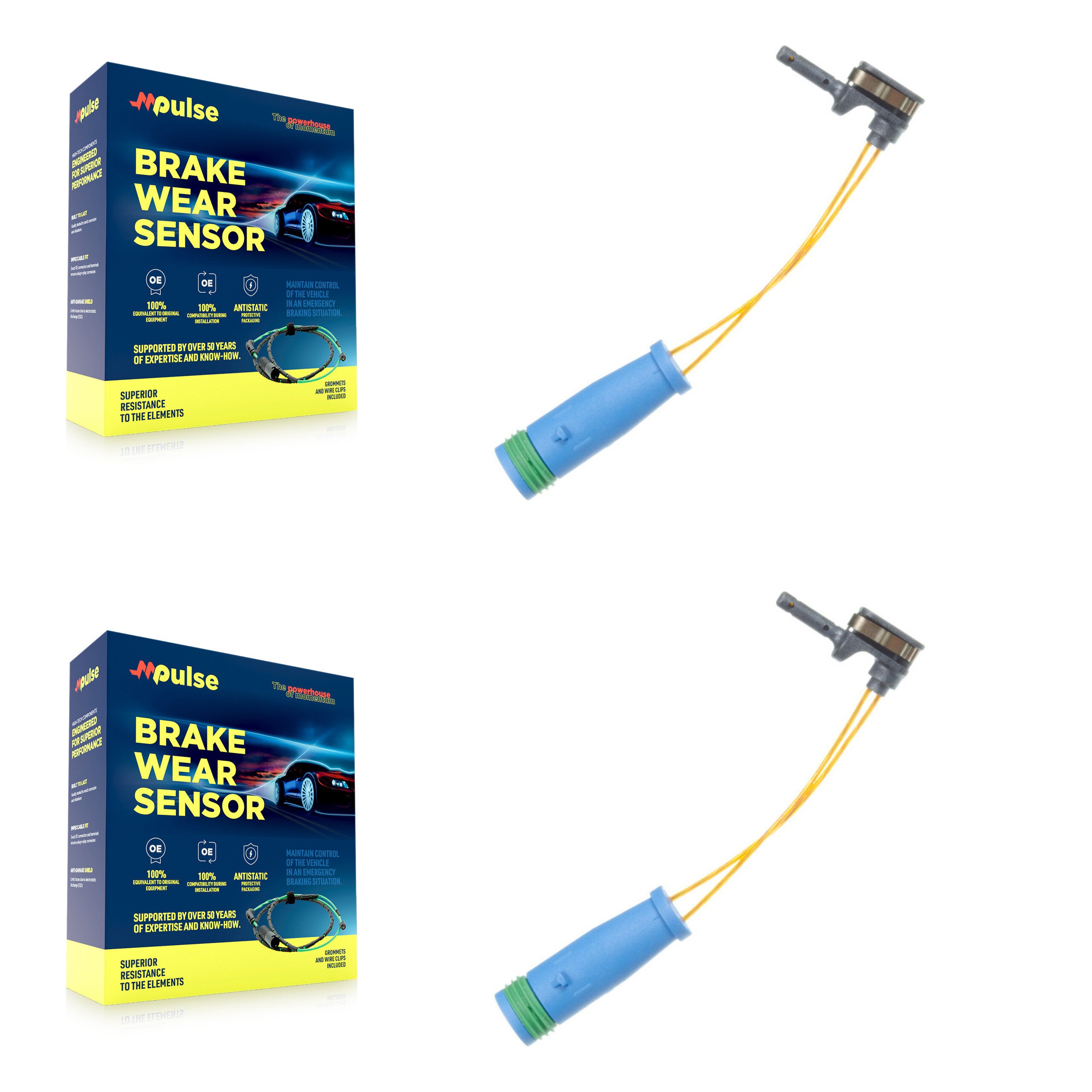 Rear Brake Pads Wear Sensor (2 Pack) For Mercedes-Benz GLC300 C300 GLE450 GLE350 C43 AMG KSE-100314