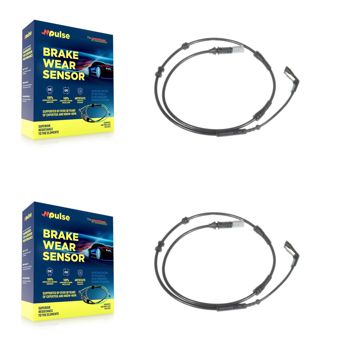 Rear Brake Pads Wear Sensor (2 Pack) For BMW 750i 750Li 740i KSE-100320