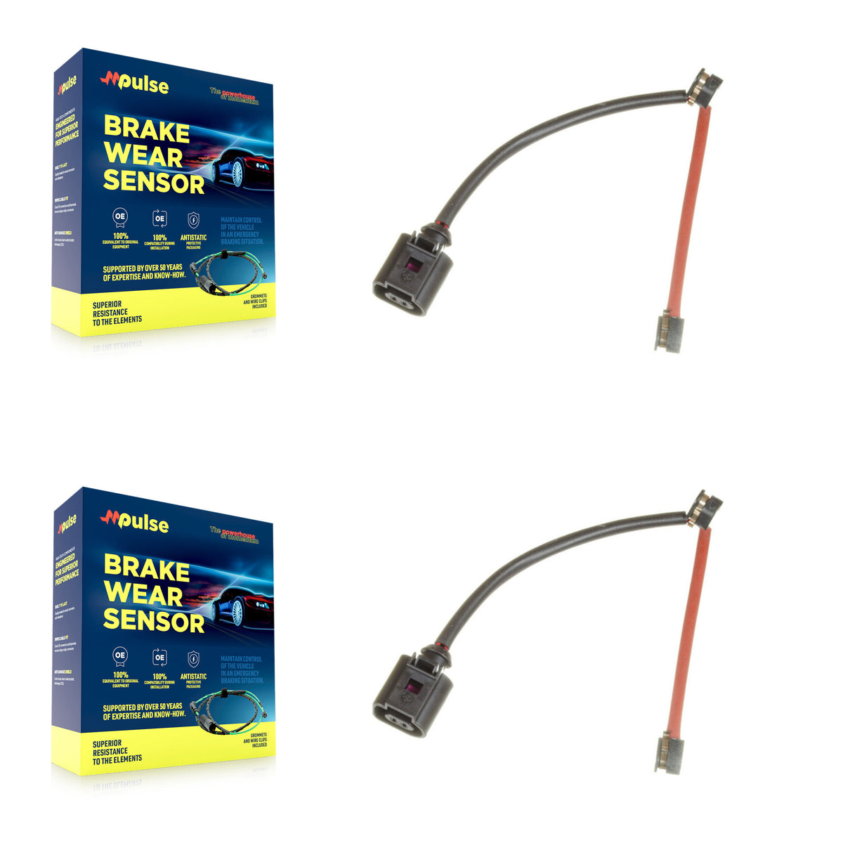 Rear Brake Pads Wear Sensor (2 Pack) For Audi Q7 Porsche Cayenne Volkswagen Touareg KSE-100324