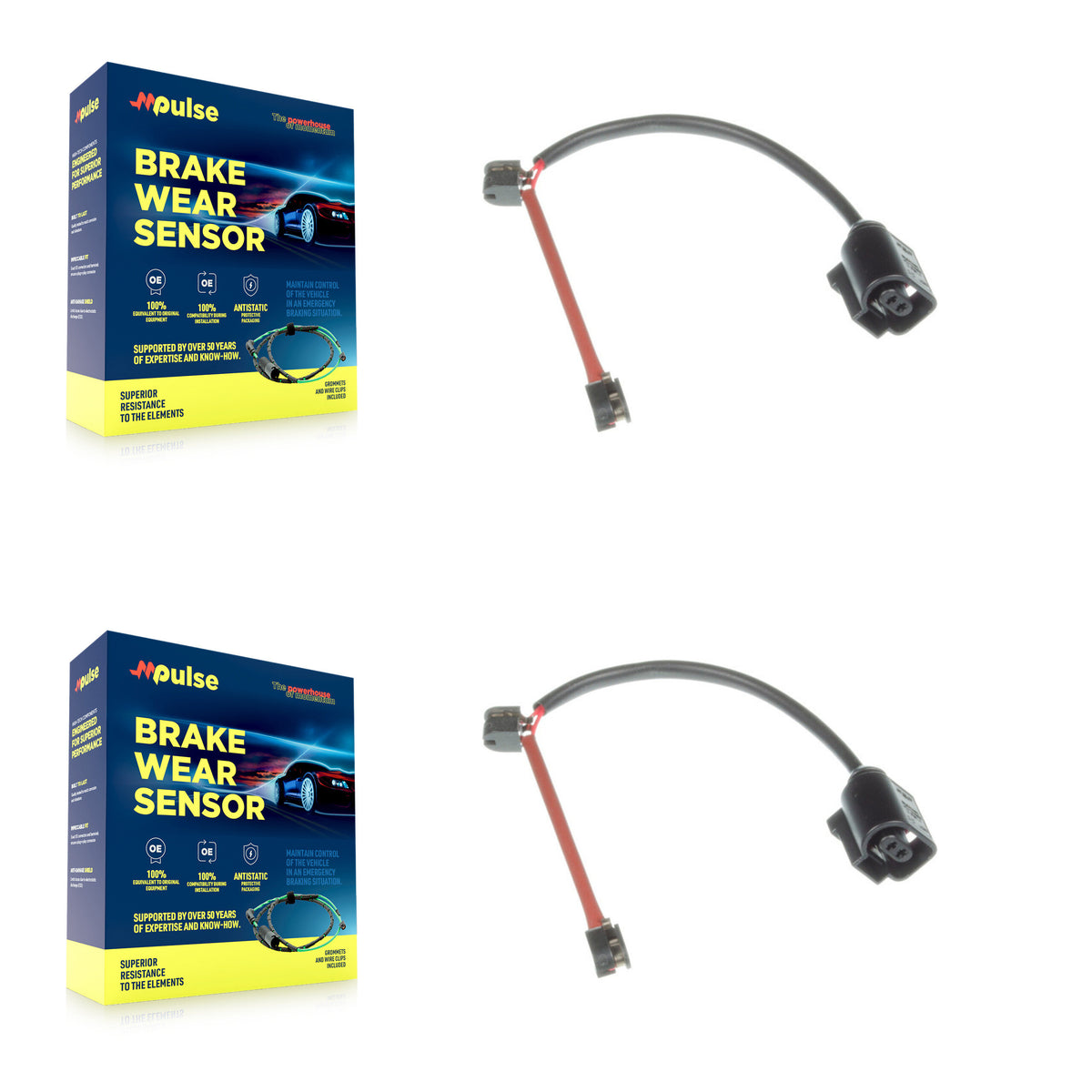 Rear Brake Pads Wear Sensor (2 Pack) For Audi Q7 Porsche Cayenne Volkswagen Touareg KSE-100330