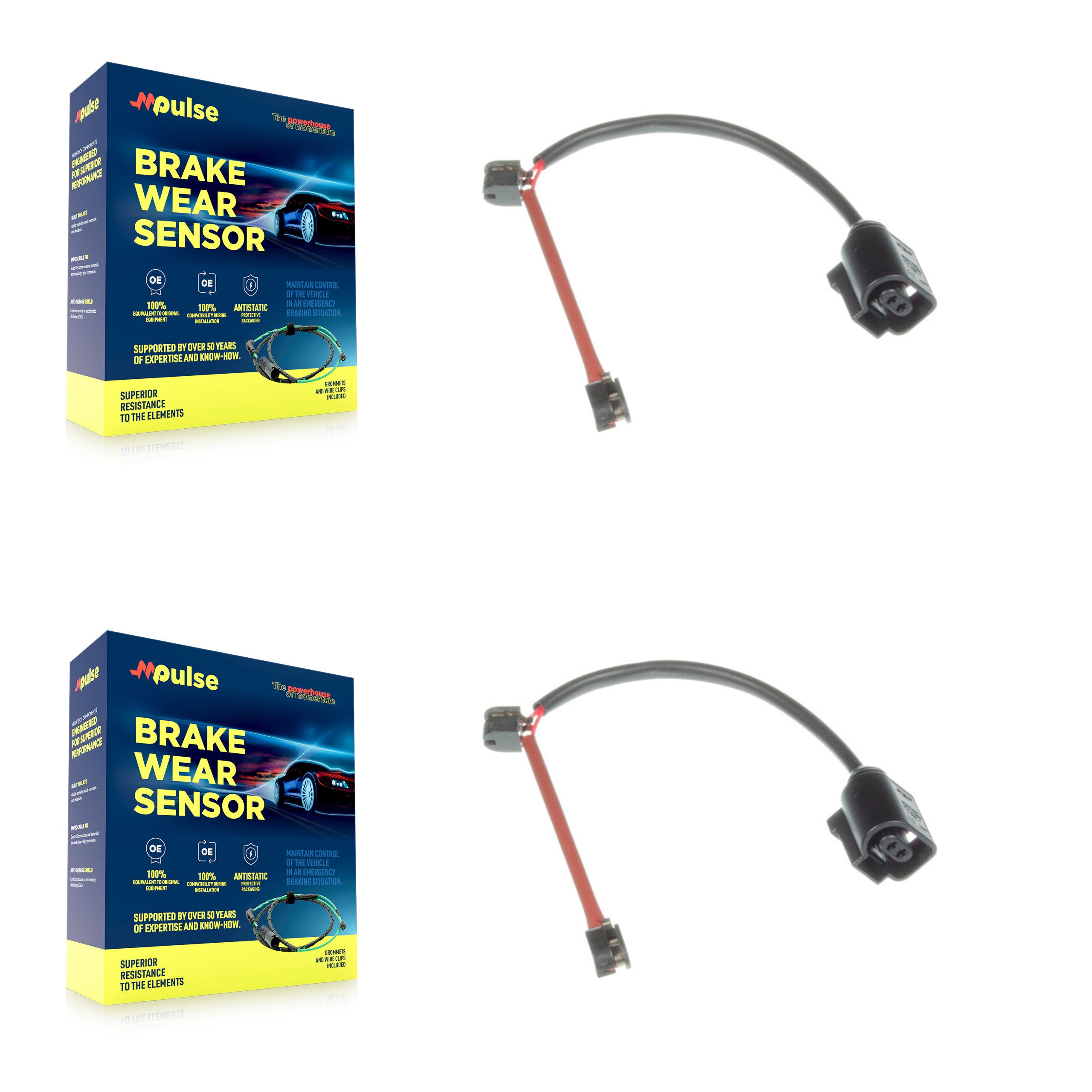 Rear Brake Pads Wear Sensor (2 Pack) For Audi Q7 Porsche Cayenne Volkswagen Touareg KSE-100330