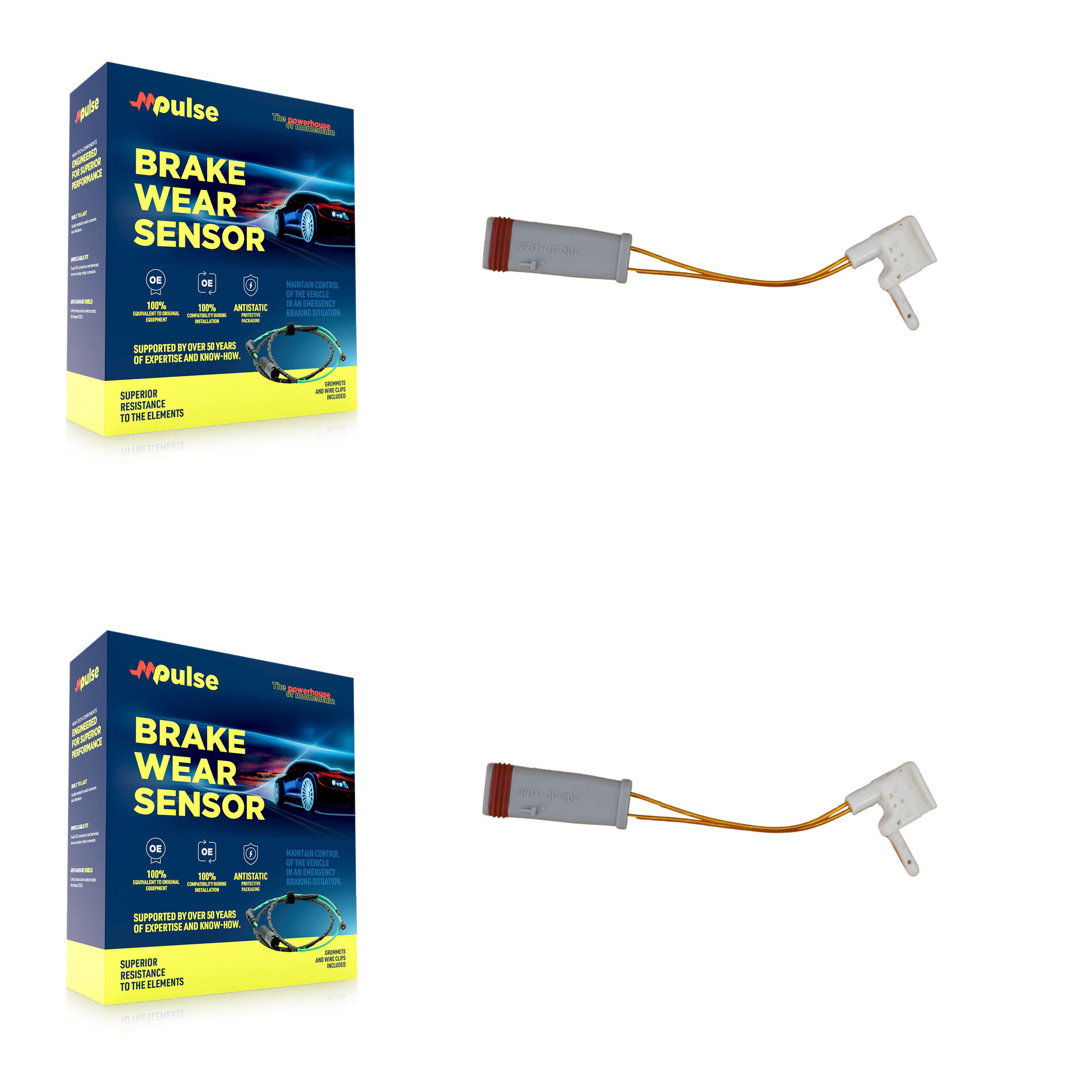 Front Brake Pads Wear Sensor (2 Pack) For Mercedes-Benz E320 E500 CLS500 E55 AMG CLS55 KSE-100348