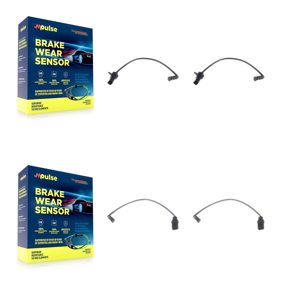 Front Rear Brake Pads Wear Sensor (4 Pack) For Audi S6 S7 KSE-100406