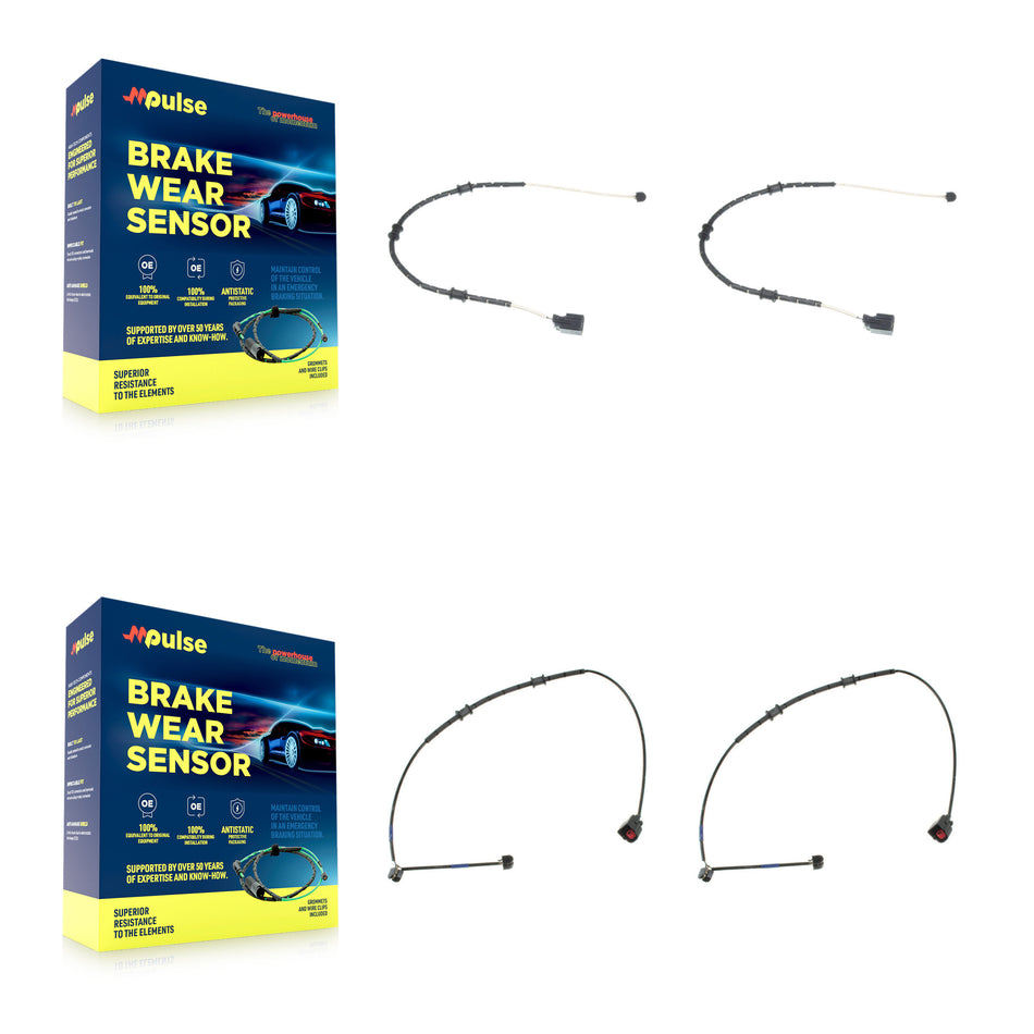 Front Rear Brake Pads Wear Sensor (4 Pack) For Jaguar F-Type KSE-100430