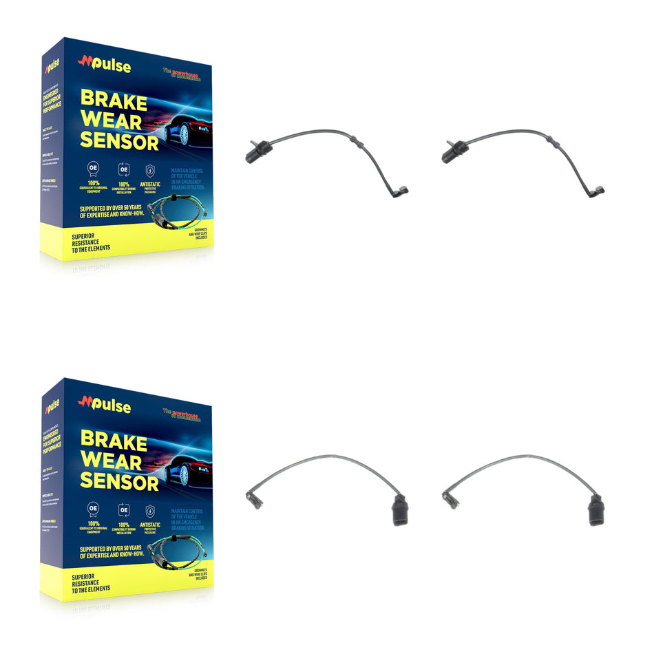 Front Rear Brake Pads Wear Sensor (4 Pack) For Audi A6 Quattro A7 KSE-100453