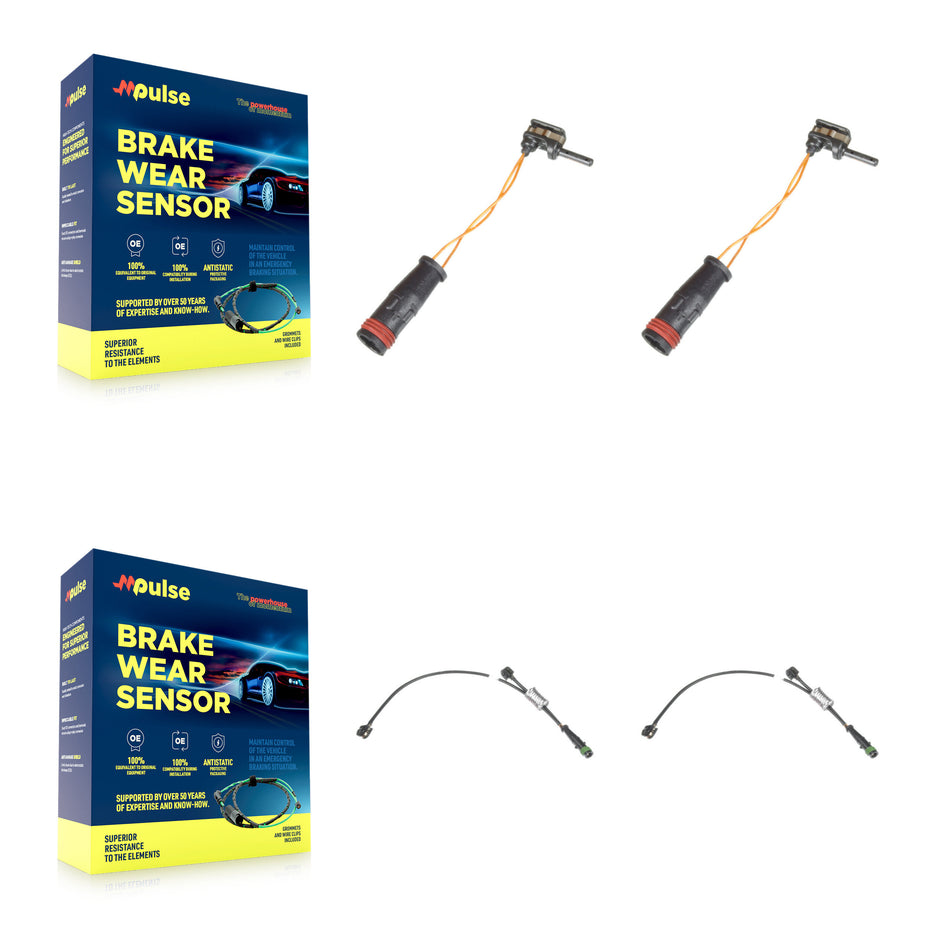 Front Rear Brake Pads Wear Sensor (4 Pack) For Mercedes-Benz S63 AMG with Ceramic KSE-100472