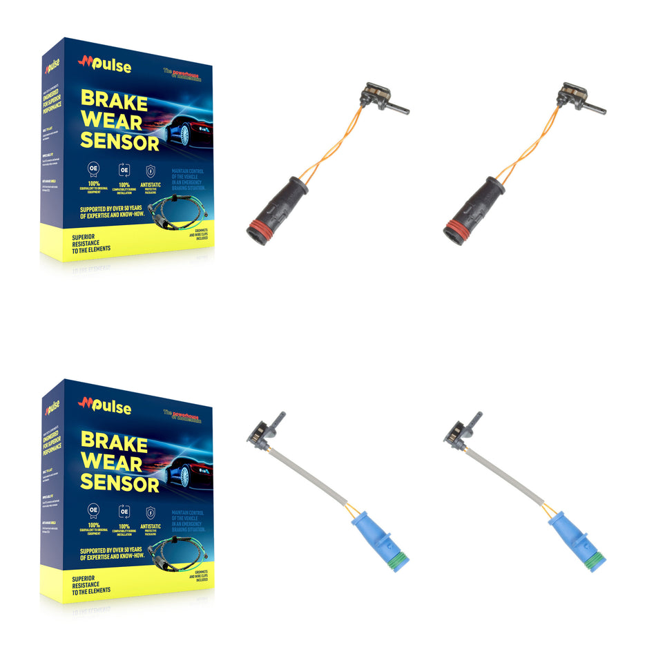 Front Rear Brake Pads Wear Sensor (4 Pack) For Mercedes-Benz S450 KSE-100475
