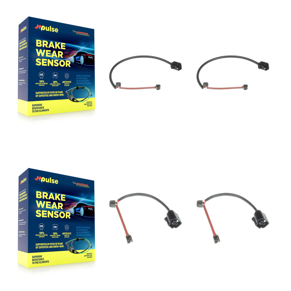 Front Rear Brake Pads Wear Sensor (4 Pack) For Audi Q7 Porsche Cayenne KSE-100486