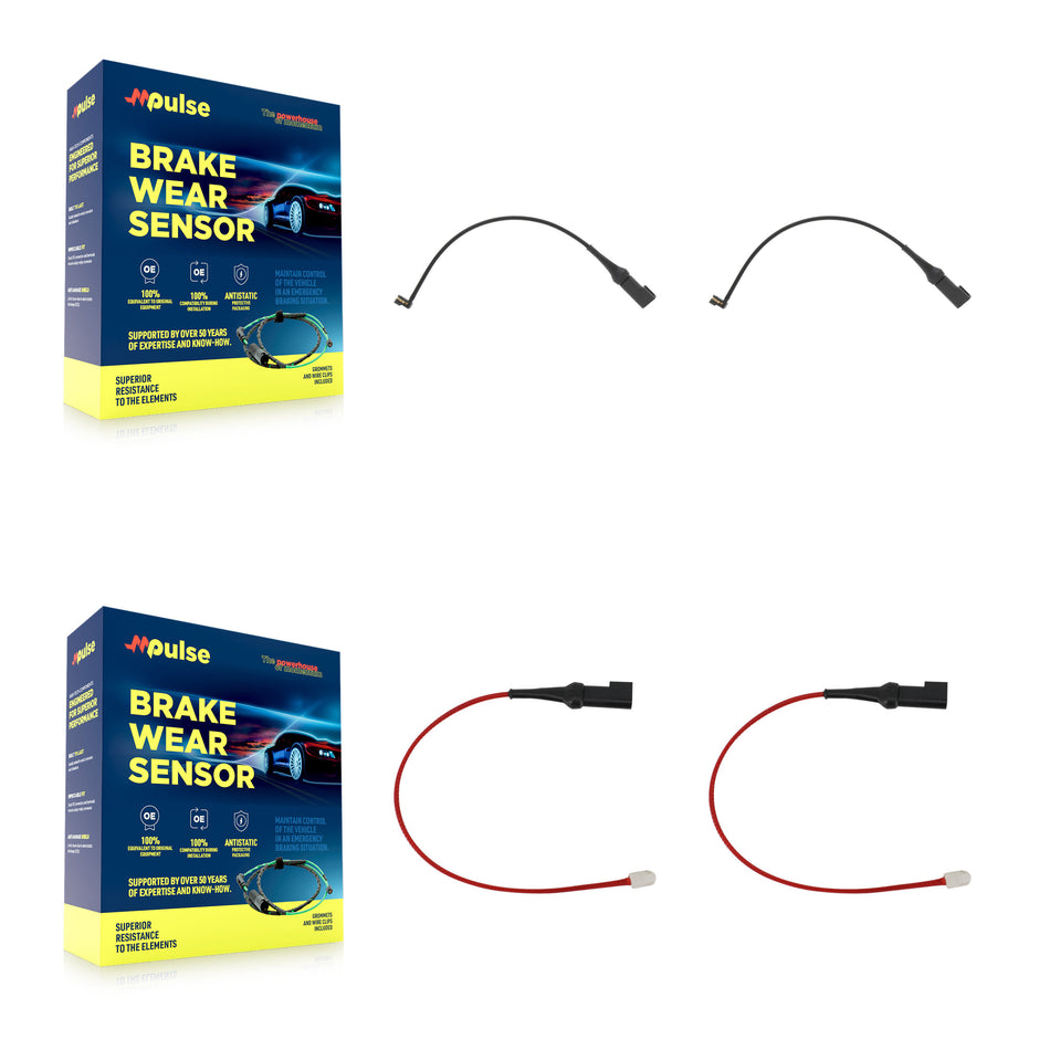 Front Rear Brake Pads Wear Sensor (4 Pack) For Ford Transit with Single Wheels (SRW) KSE-100490