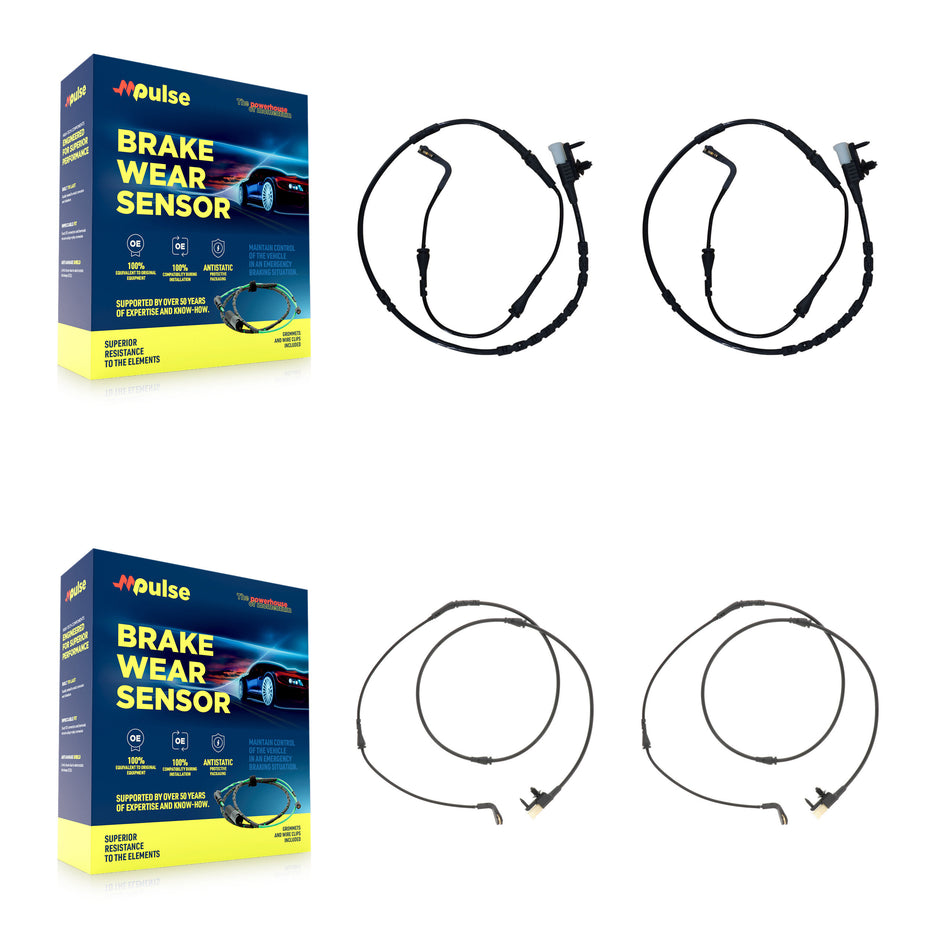 Front Rear Brake Pads Wear Sensor (4 Pack) For Land Rover Range Velar KSE-100499