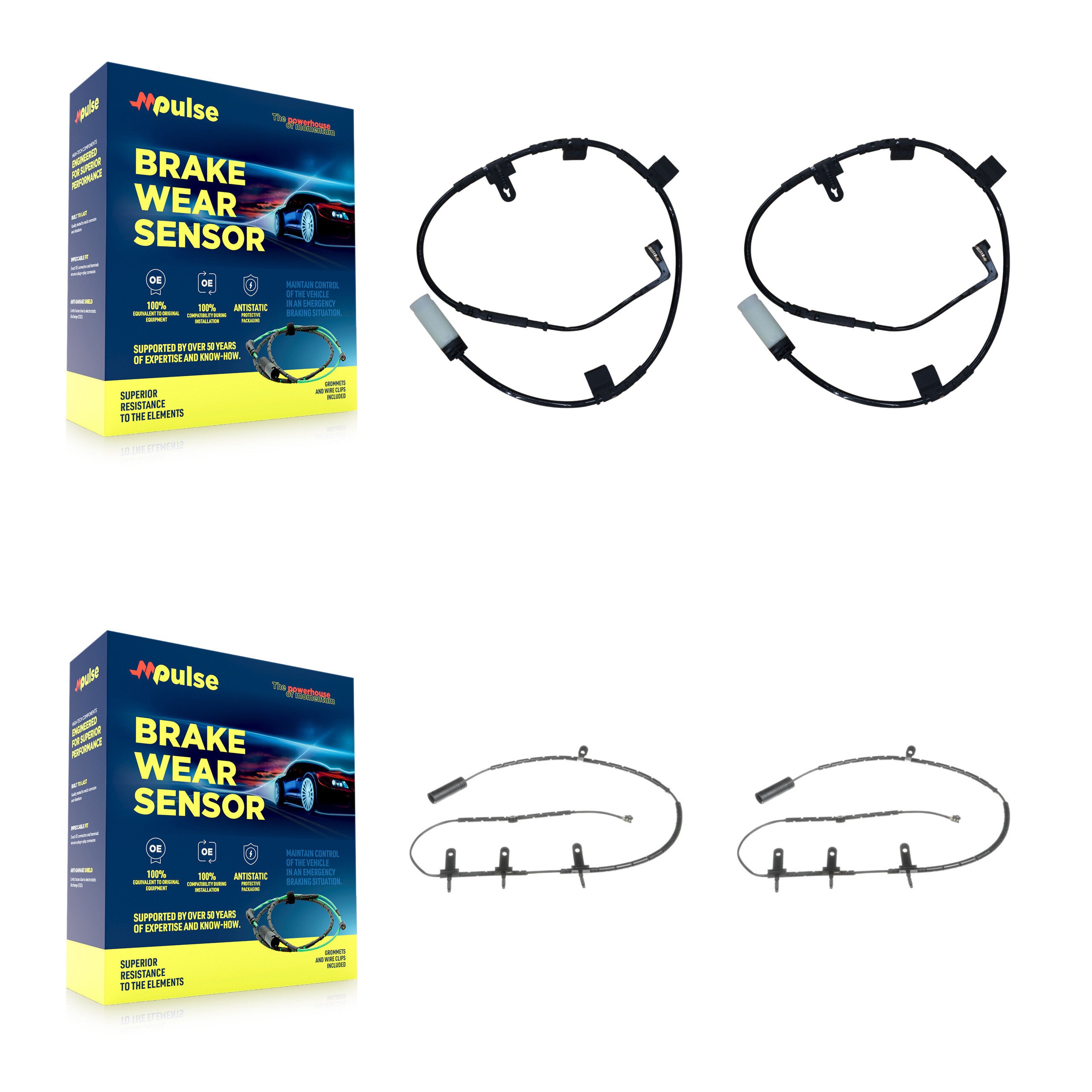 Front Rear Brake Pads Wear Sensor (4 Pack) For Mini Cooper KSE-100508