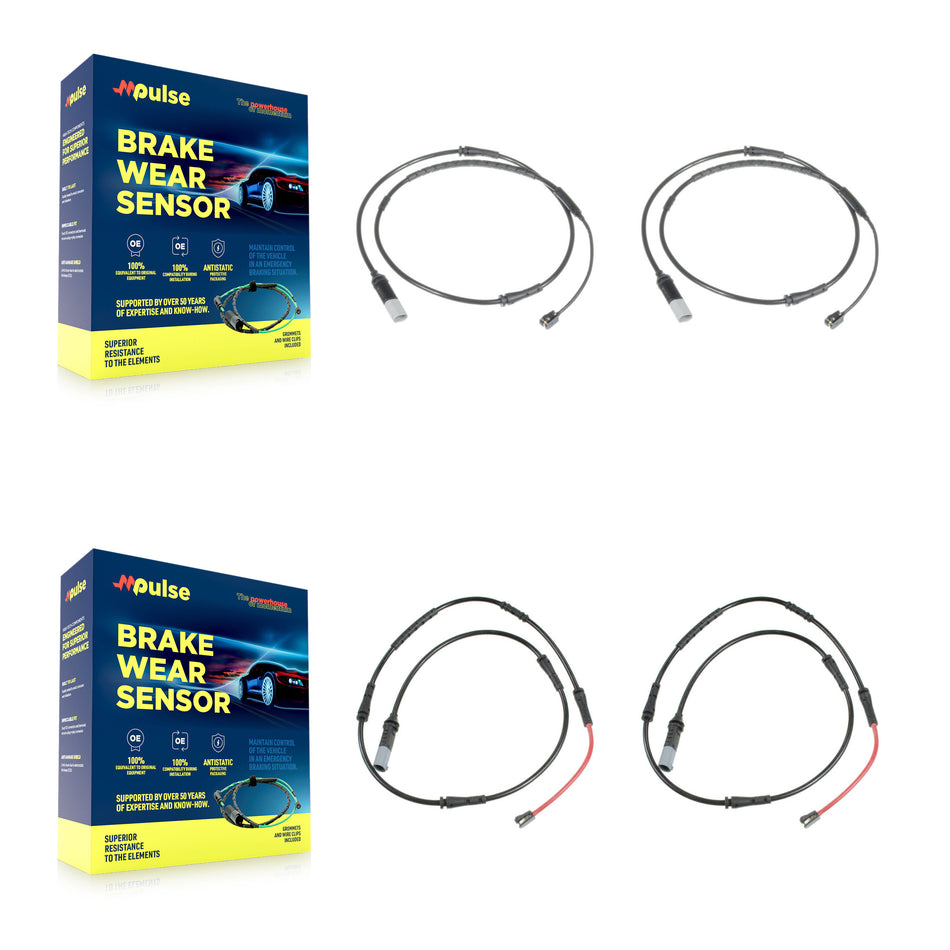Front Rear Brake Pads Wear Sensor (4 Pack) For BMW 528i 535d KSE-100510