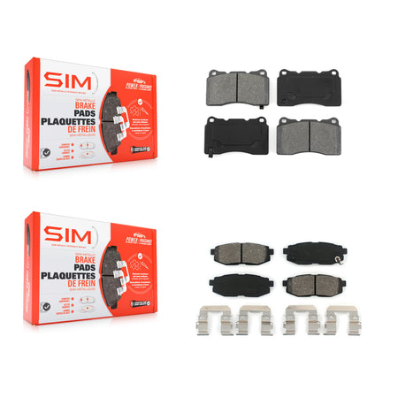 Front Rear Semi-Metallic Brake Pads Kit For 2017 Subaru BRZ Base With Brembo Brakes KSM-100005