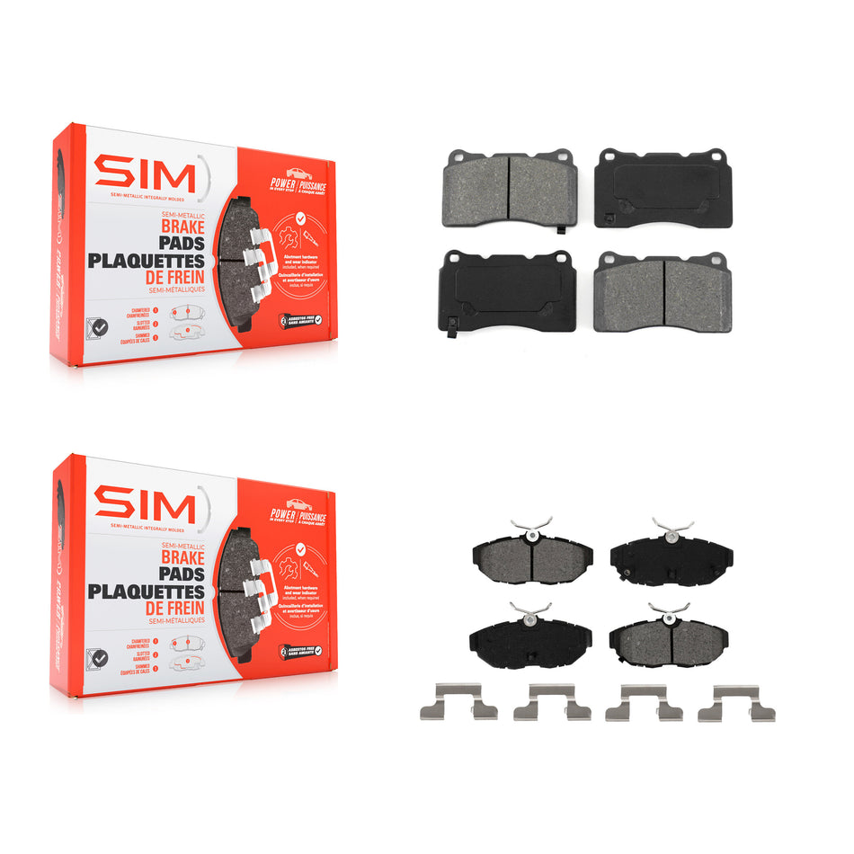 Front Rear Semi-Metallic Brake Pads Kit For Ford Mustang KSM-100008
