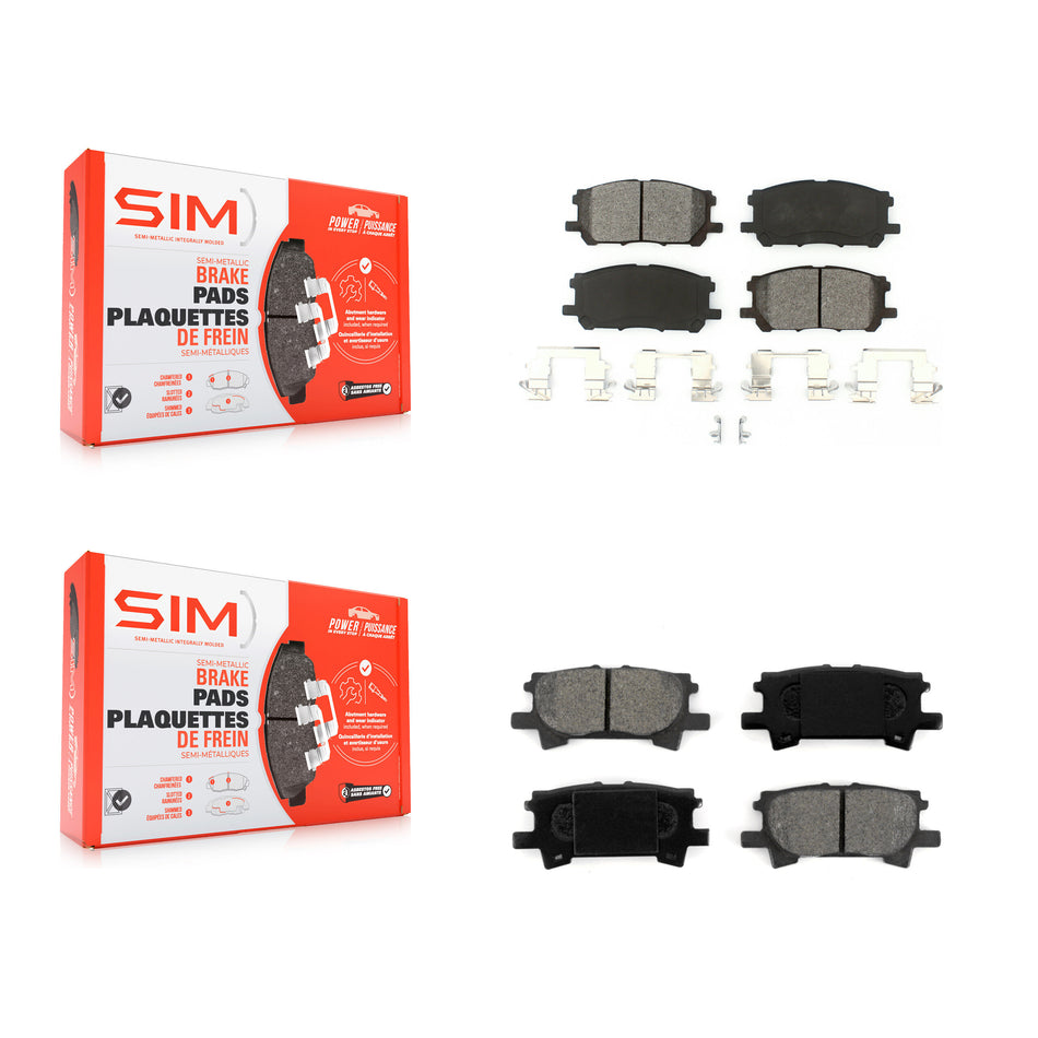 Front Rear Semi-Metallic Brake Pads Kit For Lexus RX350 RX330 Toyota Highlander RX400h KSM-100010