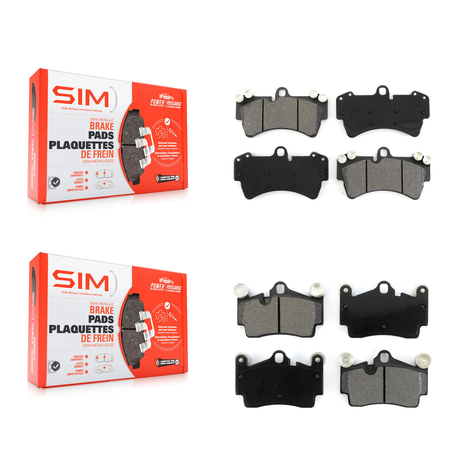 Front Rear Semi-Metallic Brake Pads Kit For Audi Q7 Porsche Cayenne Volkswagen Touareg KSM-100013