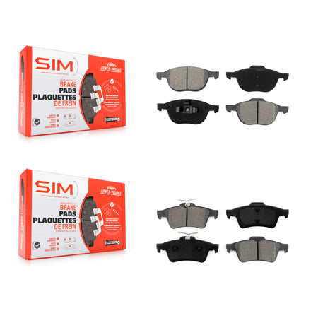 Front Rear Semi-Metallic Brake Pad Kit For Ford Mazda 3 Escape Focus 5 EcoSport Volvo S40 KSM-100023