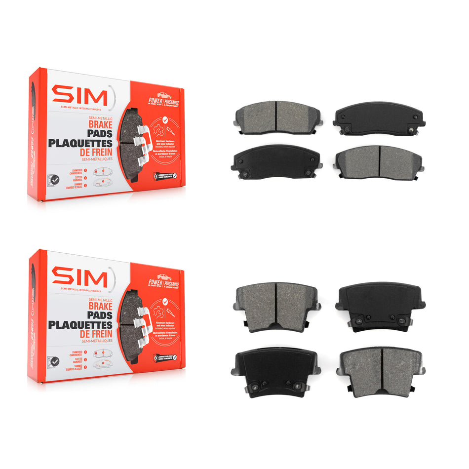 Front Rear Semi-Metallic Brake Pads Kit For Dodge Charger Chrysler 300 Challenger Magnum KSM-100028