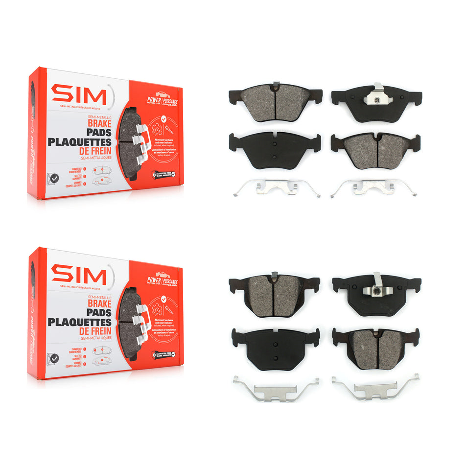 Front Rear Semi-Metallic Brake Pads Kit For BMW 330i 330xi 335xi KSM-100032