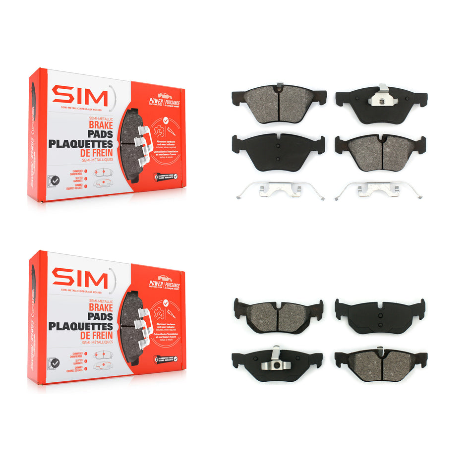 Front Rear Semi-Metallic Brake Pads Kit For BMW 128i X1 328xi 328i 323i 325i 325xi KSM-100033