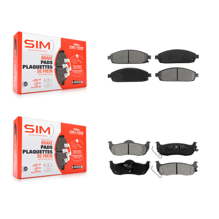 Front Rear Semi-Metallic Brake Pads Kit For Jeep Grand Cherokee Commander KSM-100046