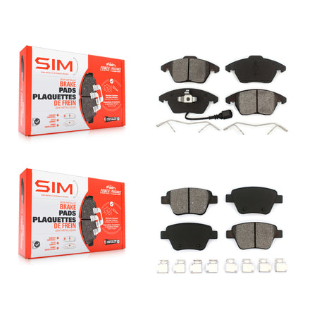 Front Rear Semi-Metallic Brake Pads Kit For Volkswagen Jetta Beetle Golf GTI Eos Audi A3 KSM-100057