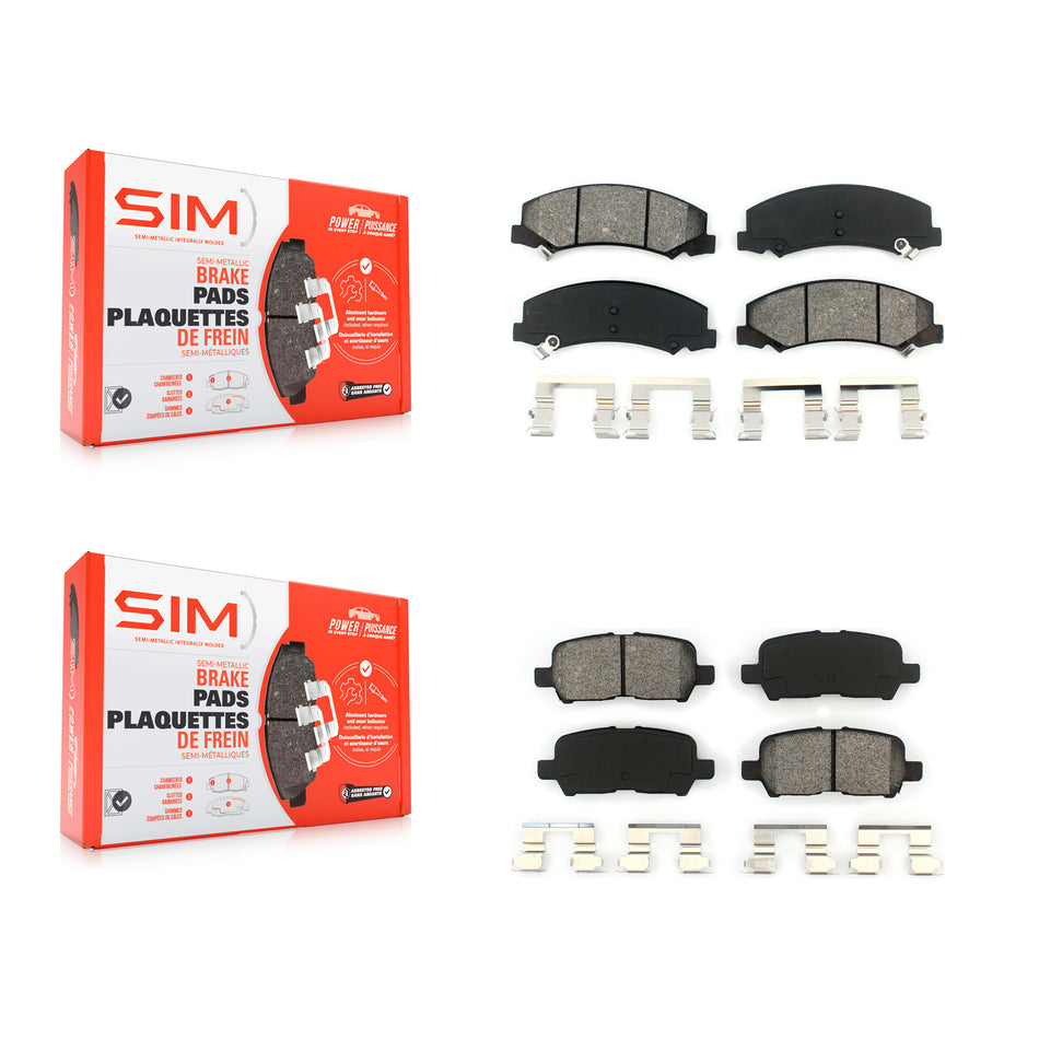 Front Rear Semi-Metallic Brake Pads Kit For Chevrolet Impala Limited KSM-100070