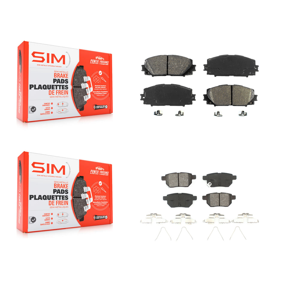 Front Rear Semi-Metallic Brake Pads Kit For Toyota Corolla Prius Prime Lexus CT200h AWD-e KSM-100078
