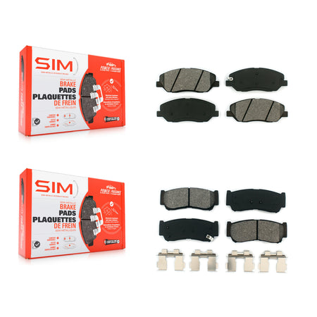 Front Rear Semi-Metallic Brake Pads Kit For 2007-2009 Hyundai Santa Fe KSM-100081