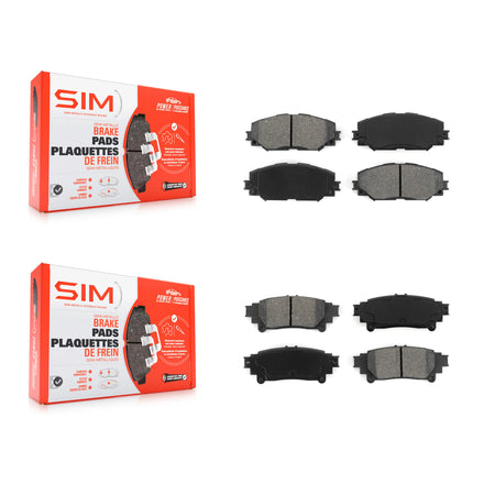 Front Rear Semi-Metallic Brake Pads Kit For 2012-2018 Toyota Prius V KSM-100089